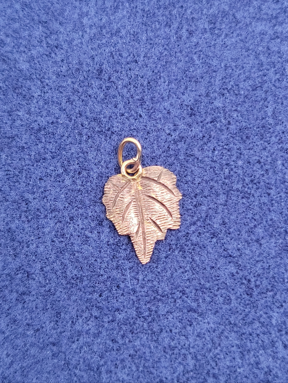 Vintage 10k Rose & Yellow Gold Grape Leaf Charm Pendant
